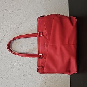 Cole Haan American Airlines  Red Leather Travel Tote *Rare* ✈️